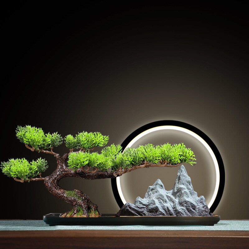 Faux Bonsai Chinese Scenery LED Decoration Ornament - Variety of Styles