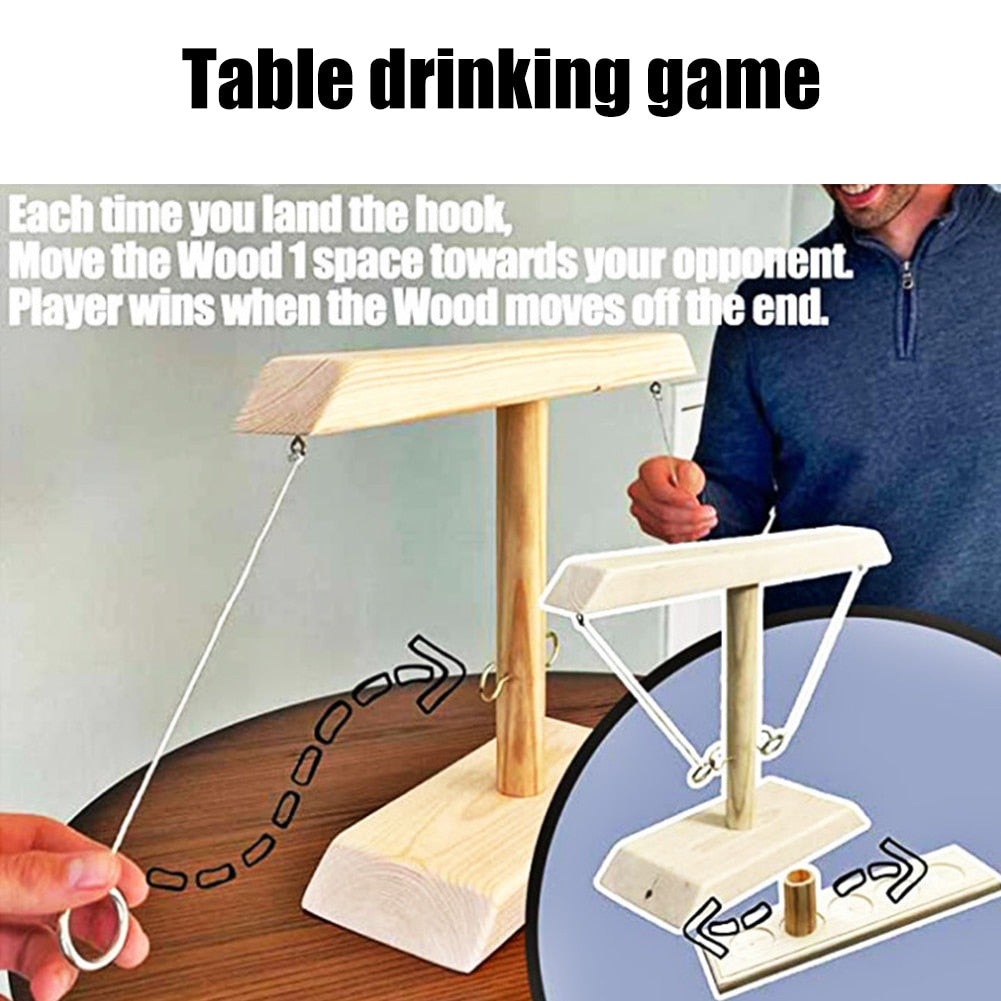 Wooden Ring Toss Party Drinking Game