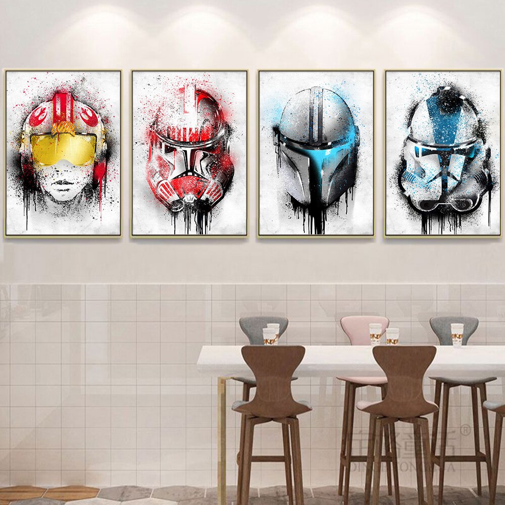 Disney Star Wars Canvas Spraypaint Wall Art - Various Designs