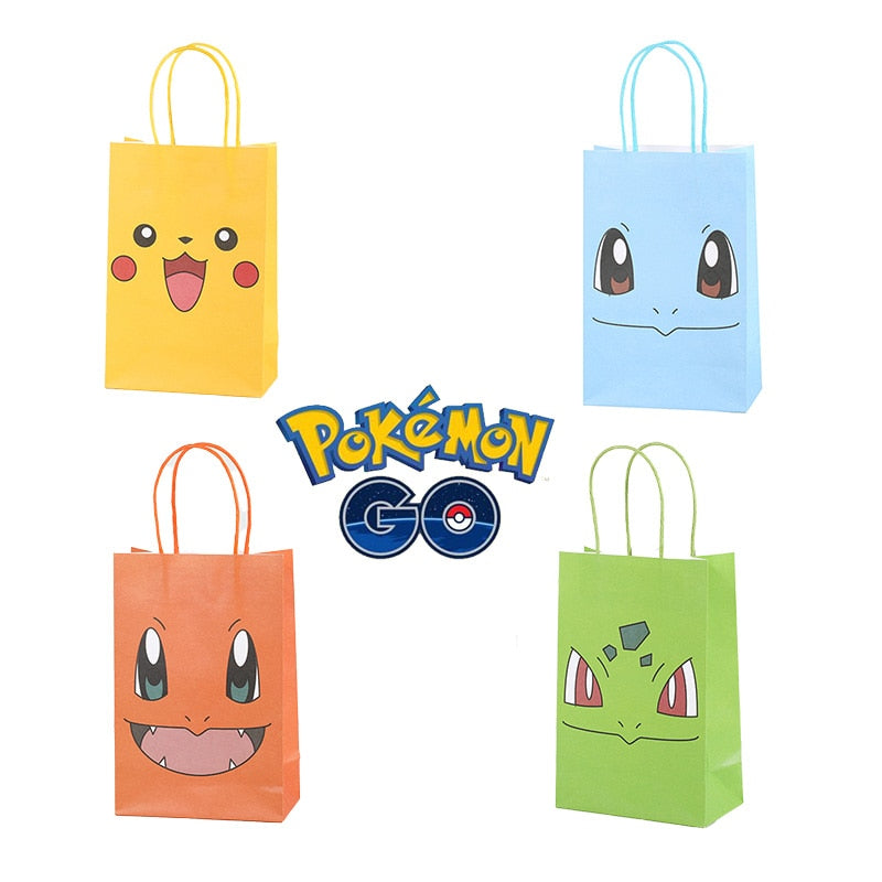 Kids Childrens Paper Pokemon Gift Bags - Various Designs