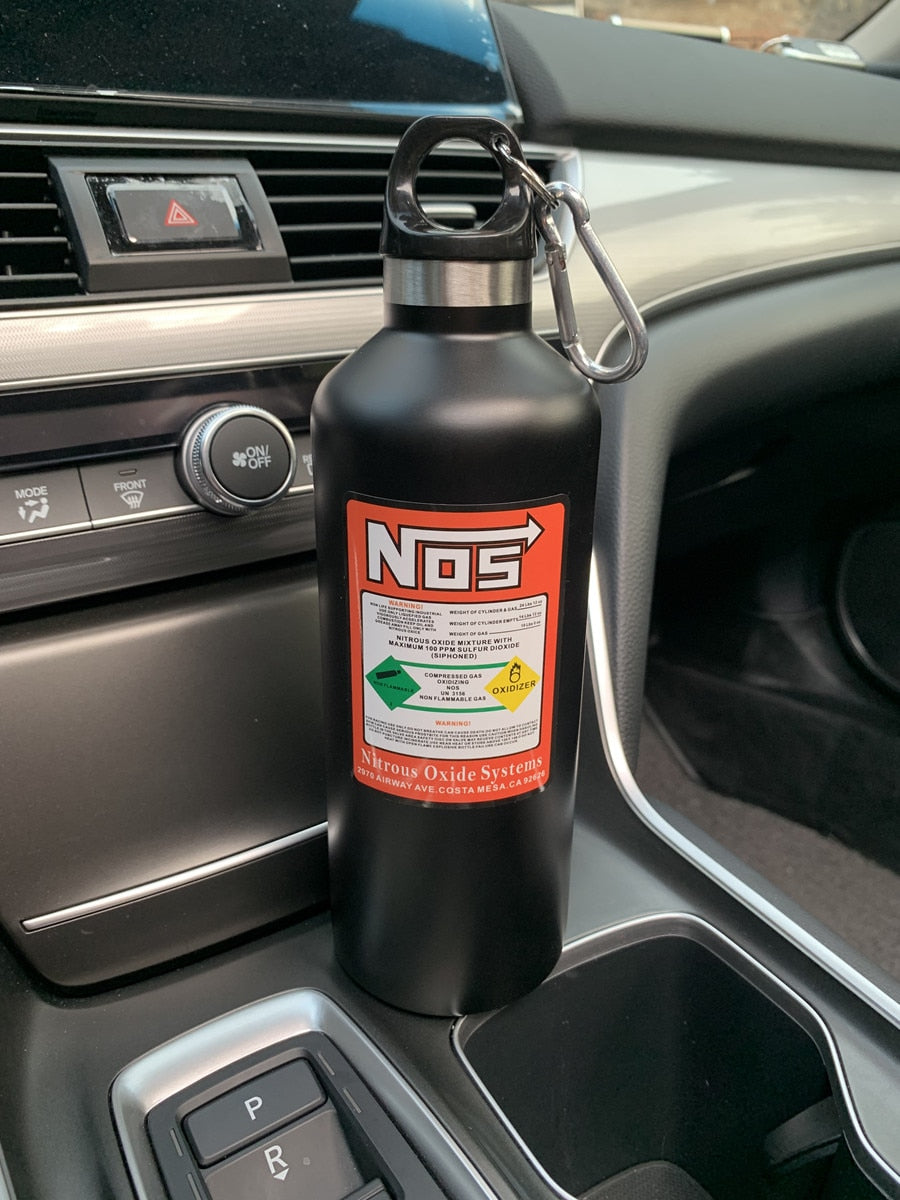 Car NOS Bottle Stainless Steel 500ml Travel Bottle - Various Colours