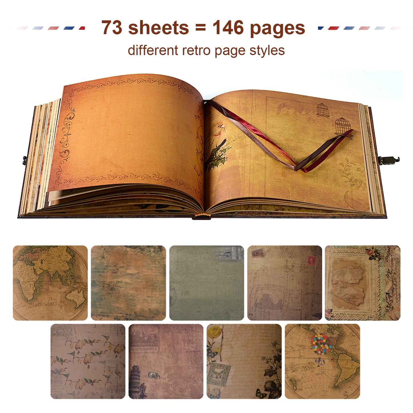 146 Page DIY Handmade Photo Album Scrapbook