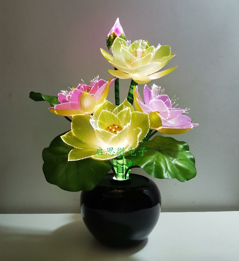 LED Lotus Flower Display Lamp