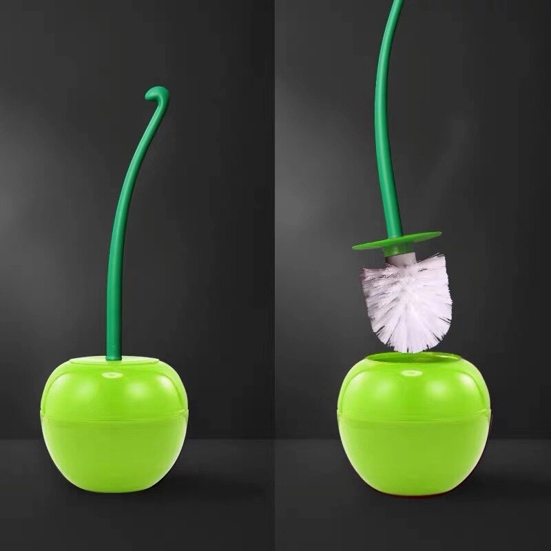 Cherry/Apple Modern Toilet Brush & Holder