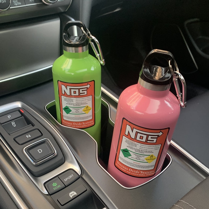 Car NOS Bottle Stainless Steel 500ml Travel Bottle - Various Colours