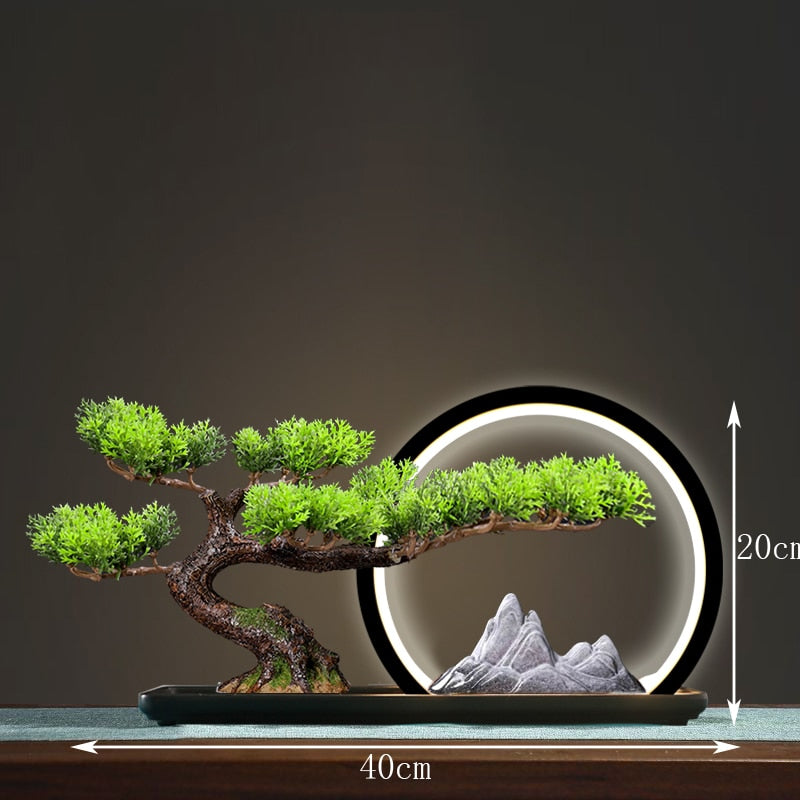 Faux Bonsai Chinese Scenery LED Decoration Ornament - Variety of Styles