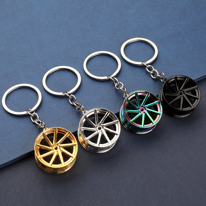 Metal Car Enthusiast Car Part Key Chains - Various Designs