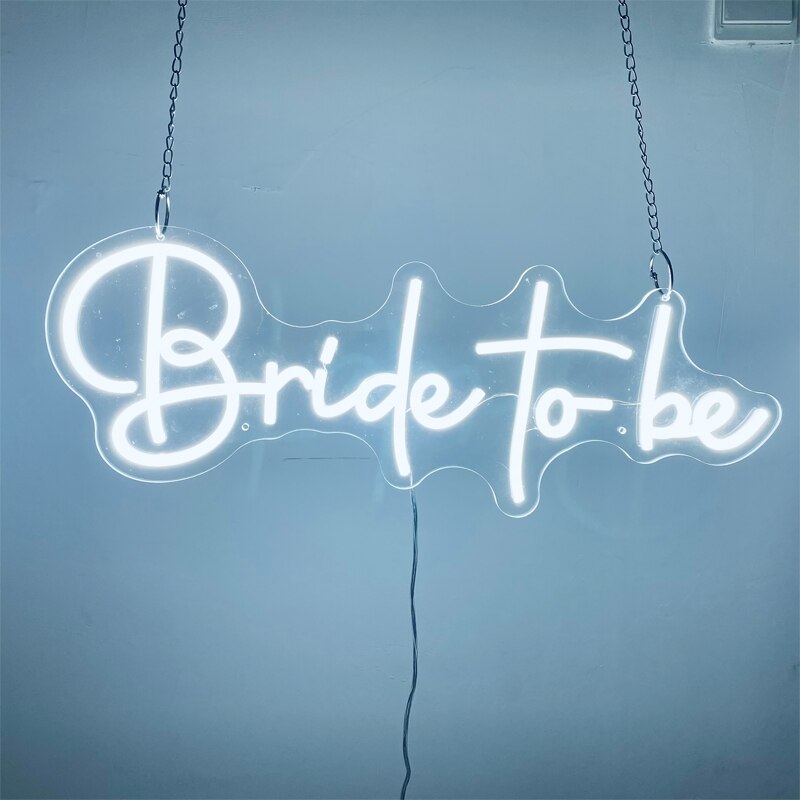 LED Acrylic Neon Bride-to-Be Wedding Hen-Do Sign - Various Sizes