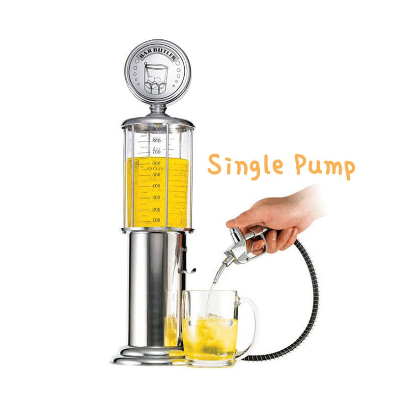 900ml Aluminum Beer Party Drinks Gas Pump Dispenser - Single or Double Pump