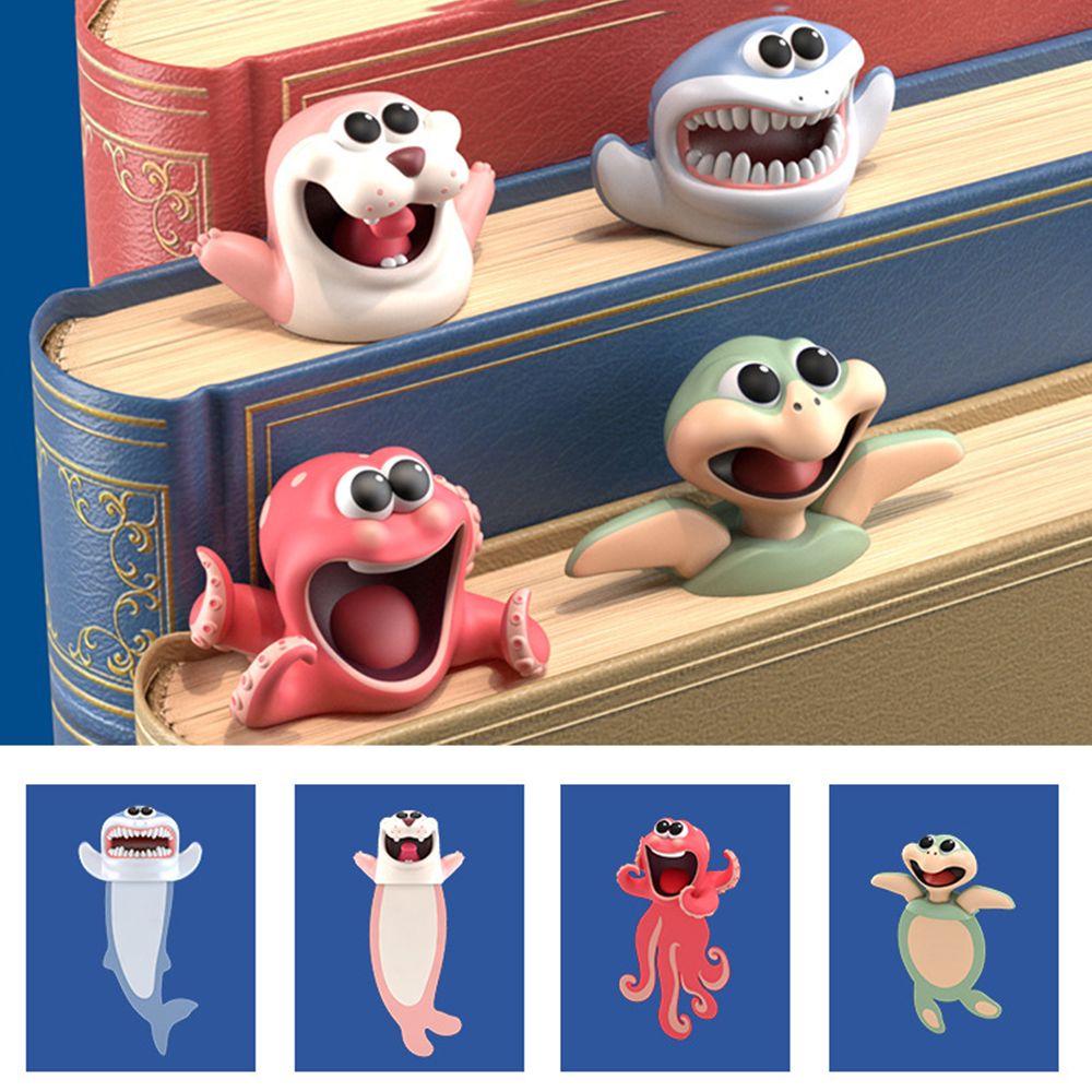 3D Animal Squished Kids Bookmarks - Various Designs