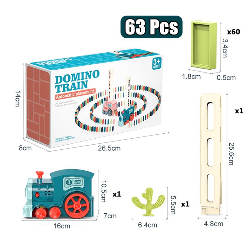 Children's Automatic Domino Laying Train Toy