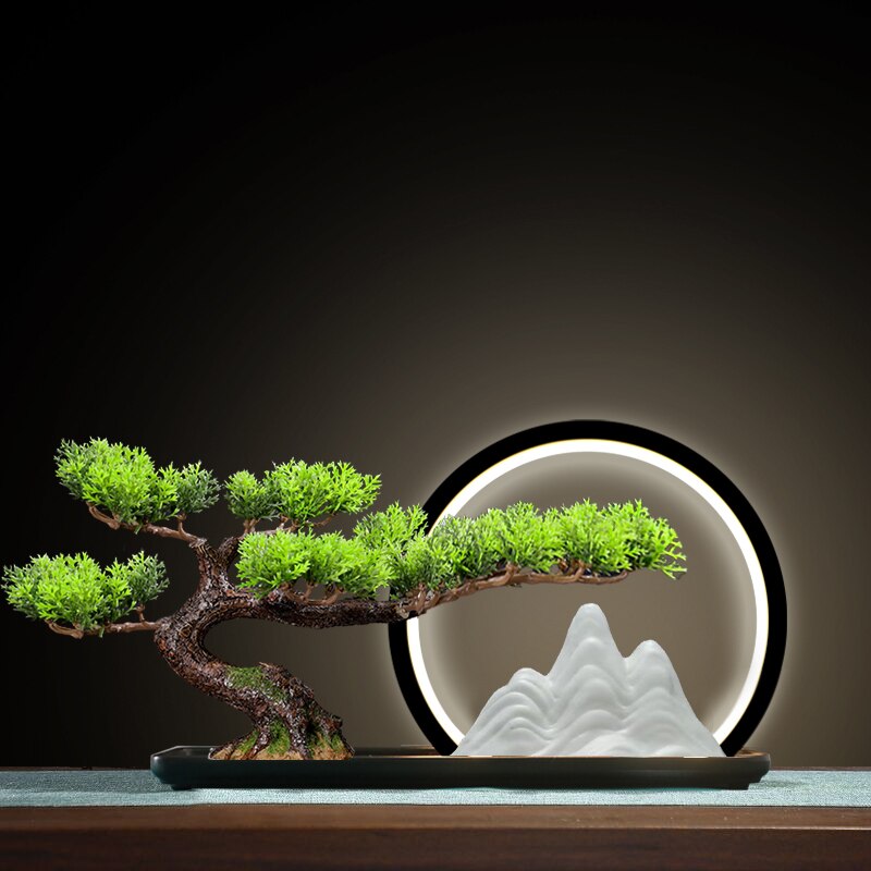 Faux Bonsai Chinese Scenery LED Decoration Ornament - Variety of Styles