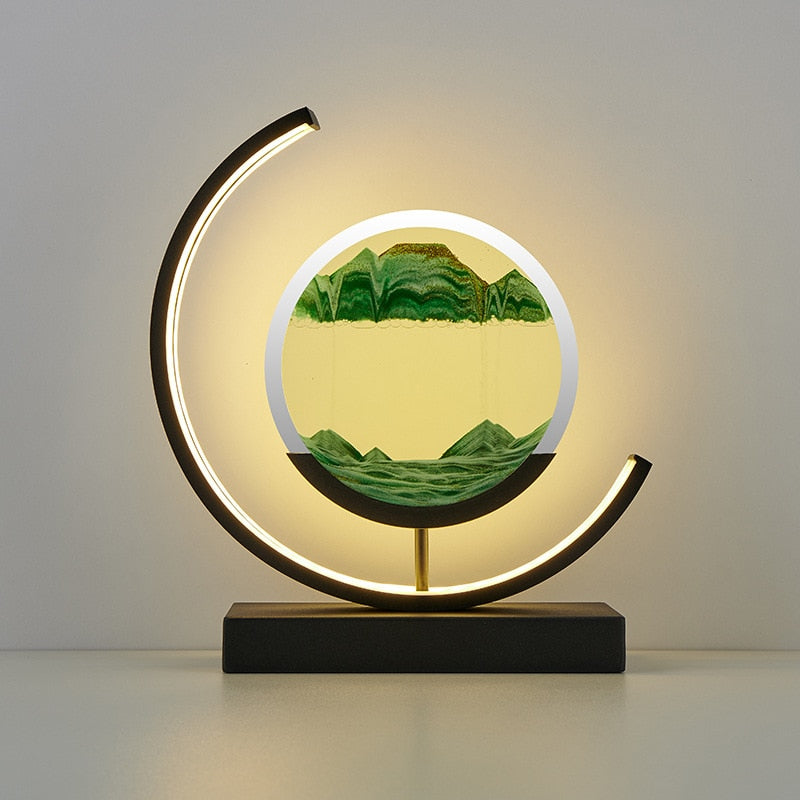 LED Quicksand Table Lamp - Modern Art - Choice of Colours