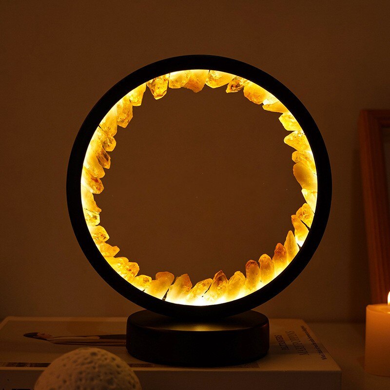 Amethyst Mineral LED Lamp - Variety of Mineral Designs