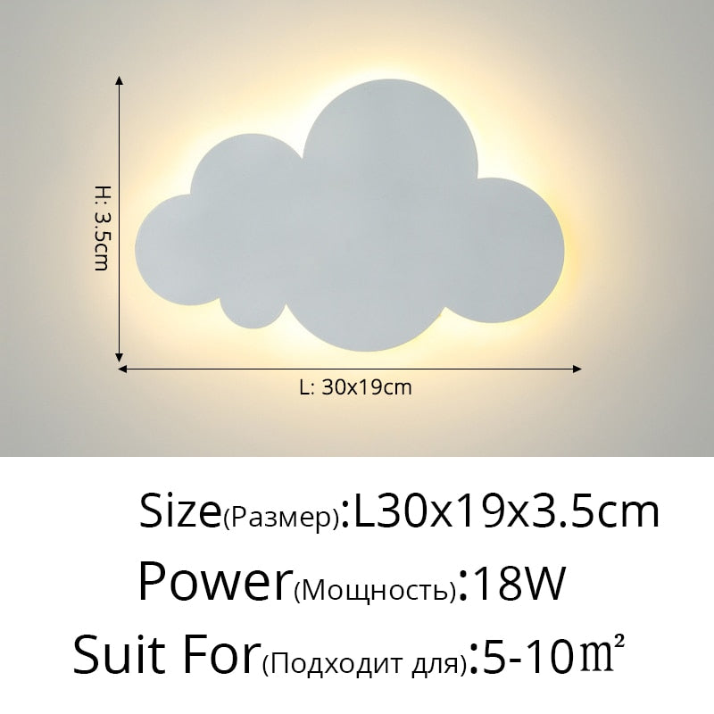 Children's Kid's LED Cloud Bedroom Ceiling Light - Various Sizes