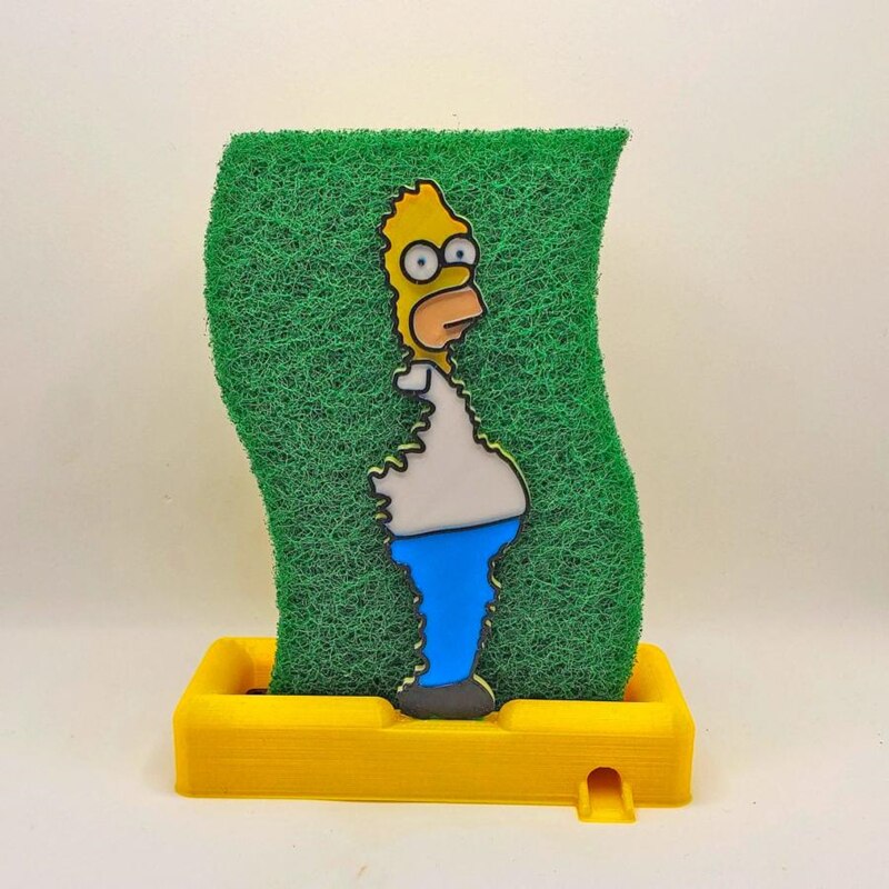 The Simpsons Scouring Washing up Pad Holder - Bush MEME