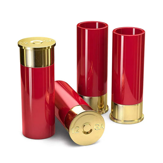 4 Piece Shotgun Shell Shot Glass Set - Various Colours