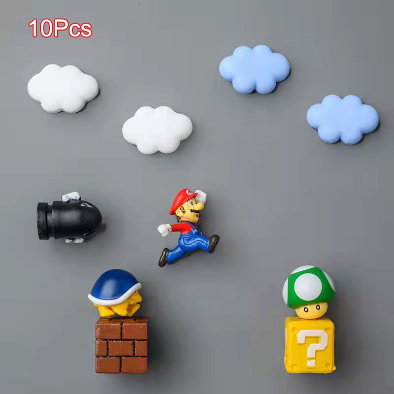 Nintendo Super Mario Magnetic Fridge Magnet Scene Set