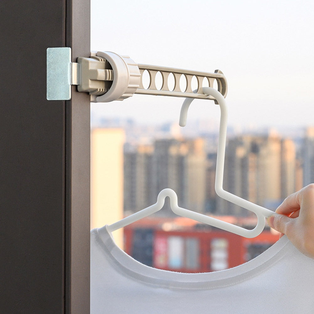 Travel Holiday Portable Window Frame Clothes Hanger - Various Colours