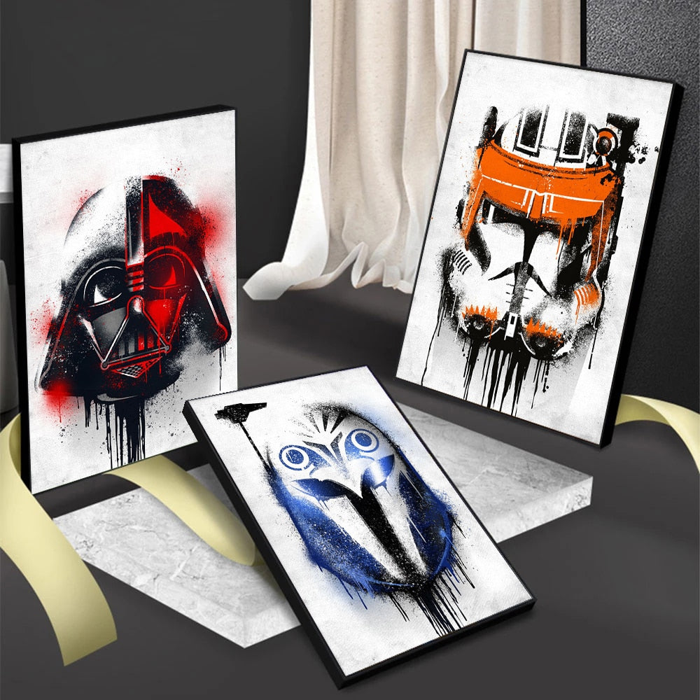 Disney Star Wars Canvas Spraypaint Wall Art - Various Designs