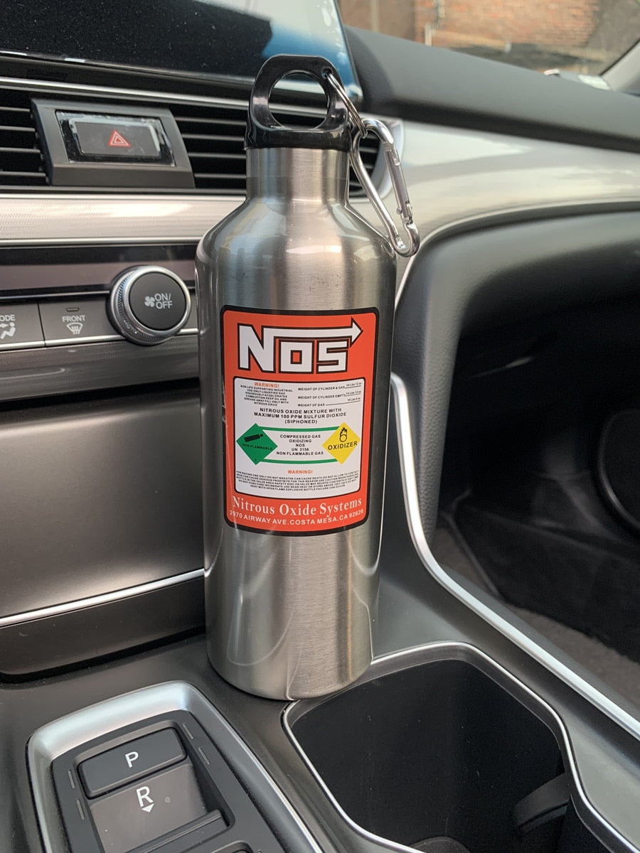 Car NOS Bottle Stainless Steel 500ml Travel Bottle - Various Colours