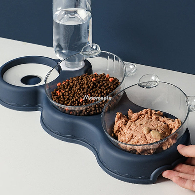 Pets Dog/Cat Double Feeding & Water Station - Various Colours