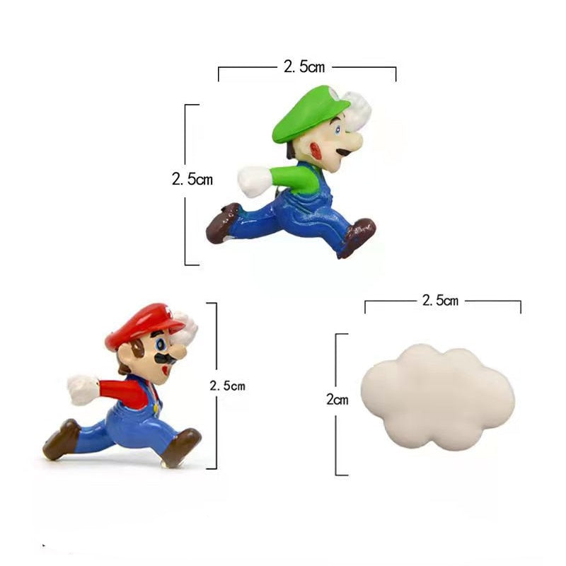 Nintendo Super Mario Magnetic Fridge Magnet Scene Set