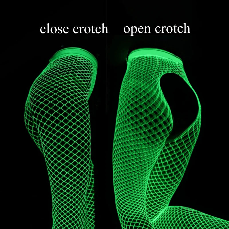 Glow in the Dark Mesh Tights Stockings - 2 Variant & 2 Size Options