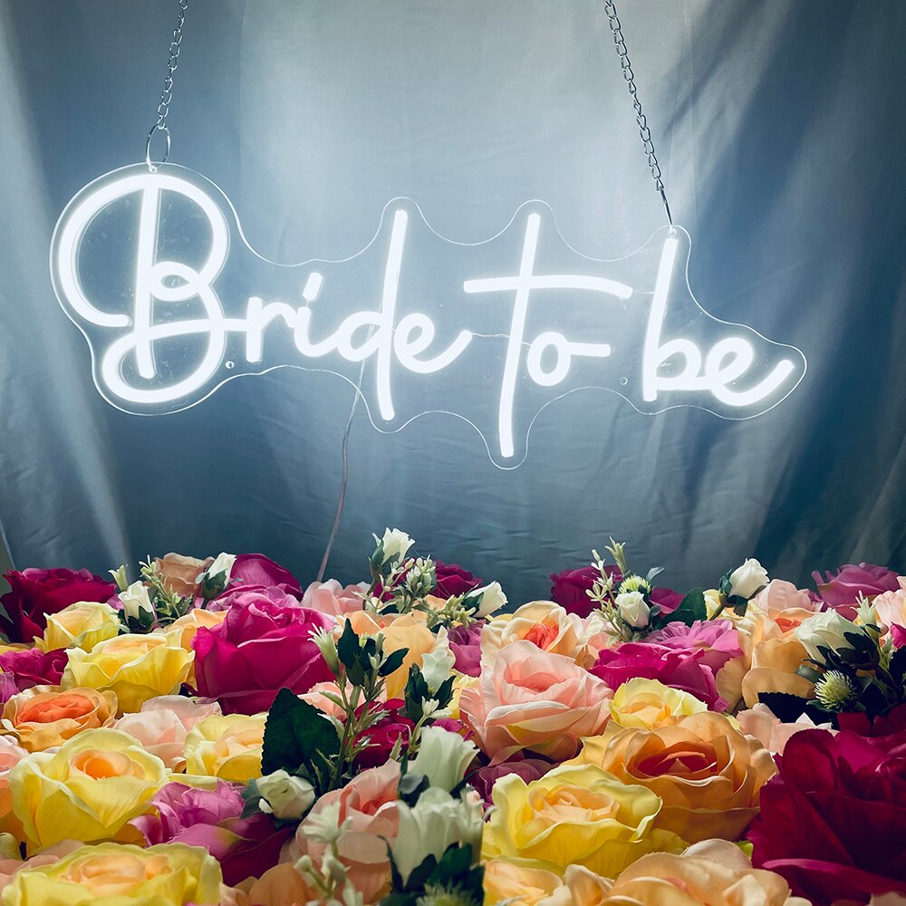 LED Acrylic Neon Bride-to-Be Wedding Hen-Do Sign - Various Sizes