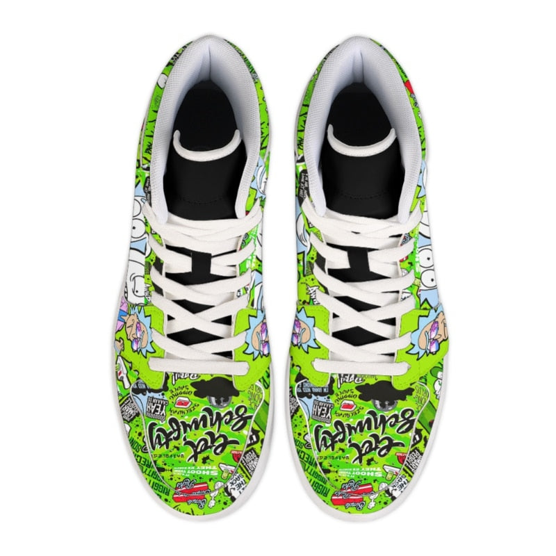 Rick and Morty High Top Shoes - Variety of Sizes