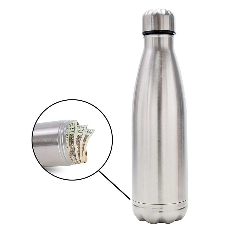 750ml Stainless Steel Secret Safety Compartment Water Bottle