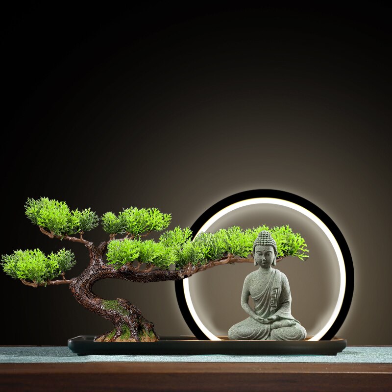 Faux Bonsai Chinese Scenery LED Decoration Ornament - Variety of Styles