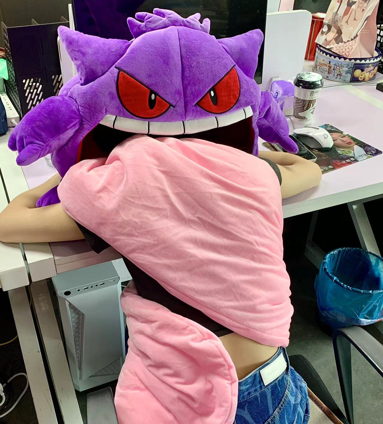 Pokemon Plush Over Head Dark Pillow - Gengar or Jigglypuff