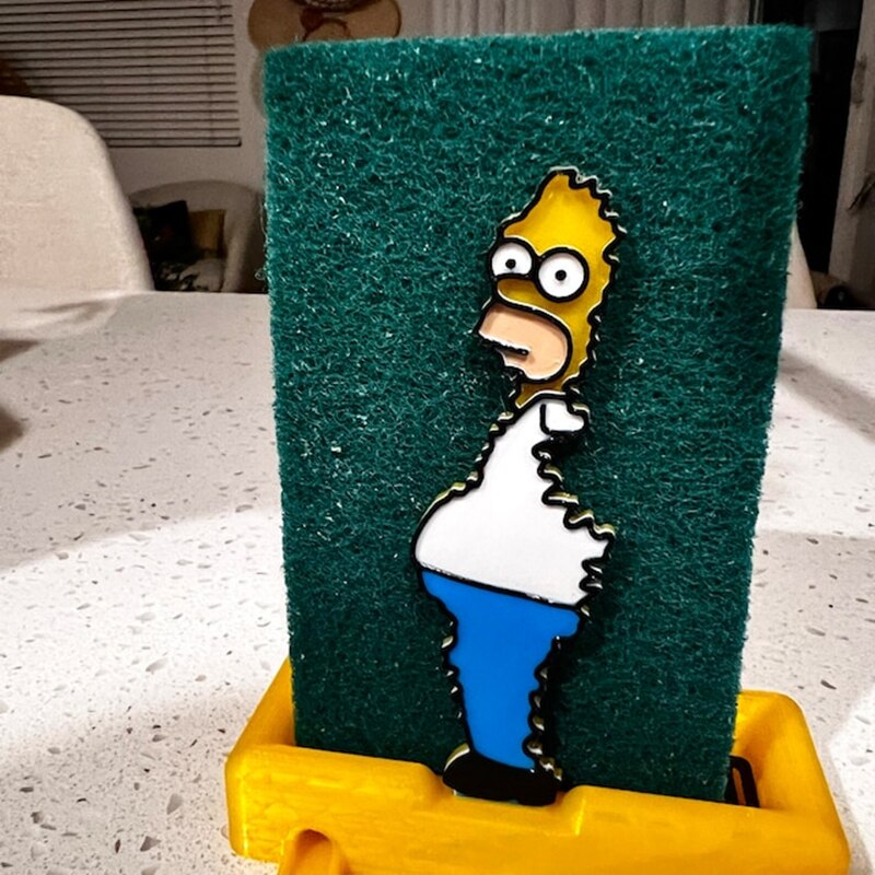 The Simpsons Scouring Washing up Pad Holder - Bush MEME