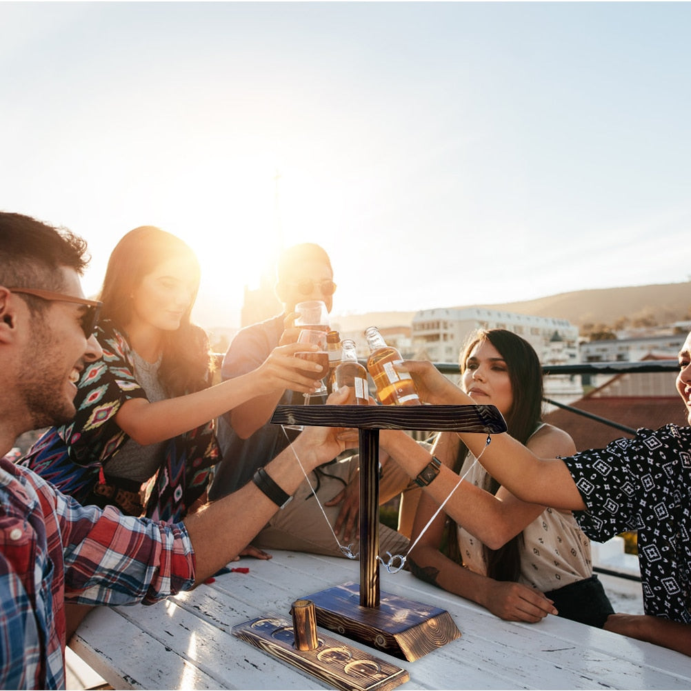 Wooden Ring Toss Party Drinking Game