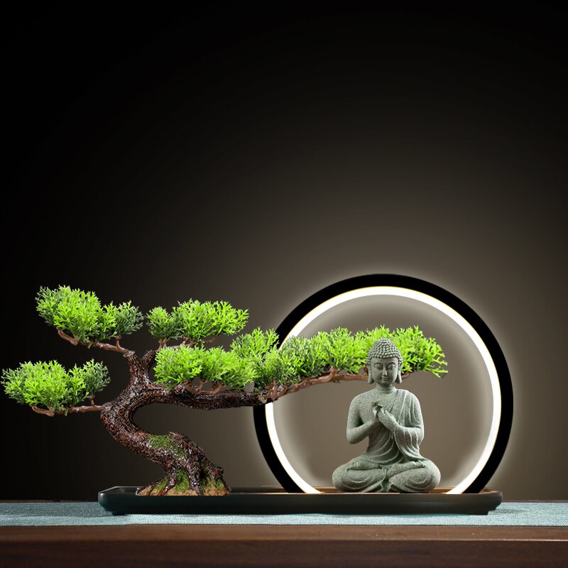 Faux Bonsai Chinese Scenery LED Decoration Ornament - Variety of Styles