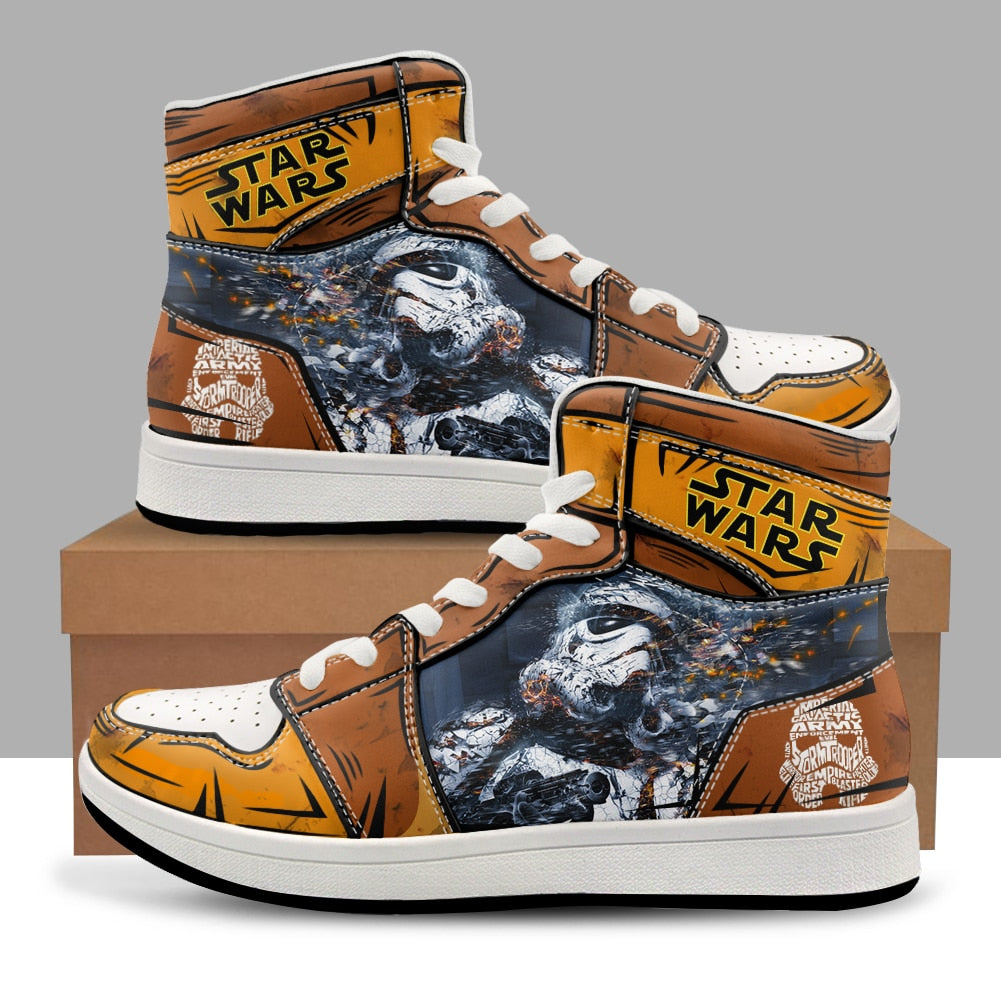 Handmade Custom Star Wars High Top Trainers - Various Designs & Sizes