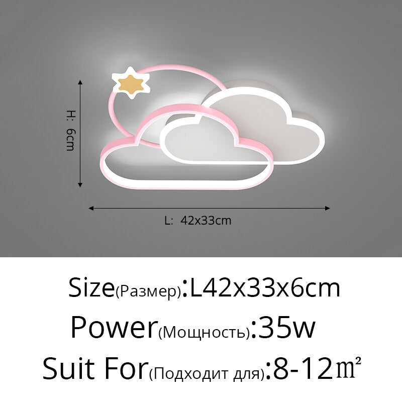 Children's Kid's LED Cloud Bedroom Ceiling Light - Various Sizes