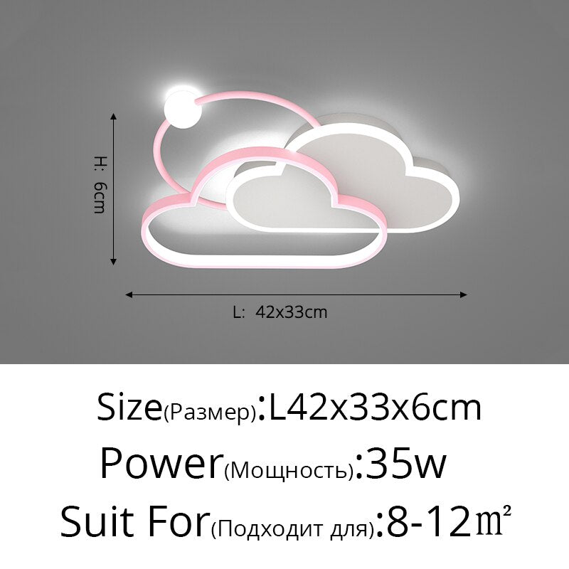 Children's Kid's LED Cloud Bedroom Ceiling Light - Various Sizes