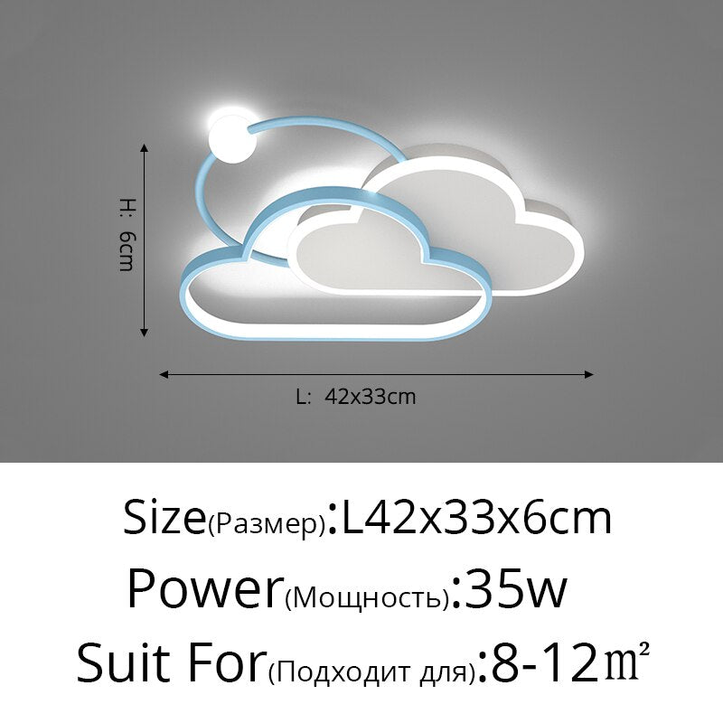 Children's Kid's LED Cloud Bedroom Ceiling Light - Various Sizes