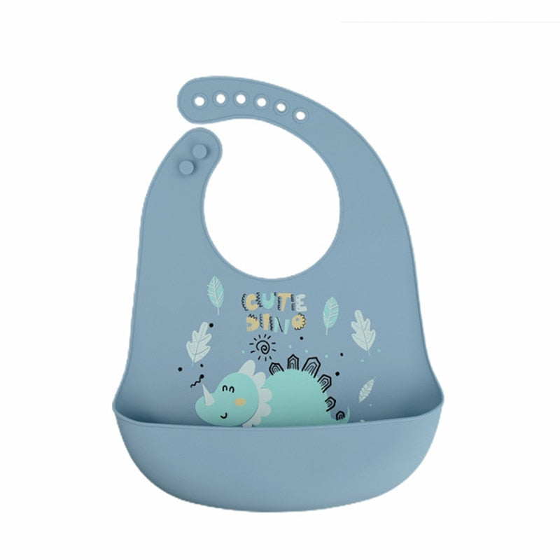 Baby Silicone waterproof food Bib - Various Designs