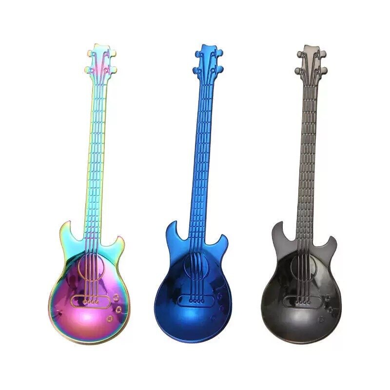 Stainless Steel Guitar Spoons - 4pcs a Set - Various Colours