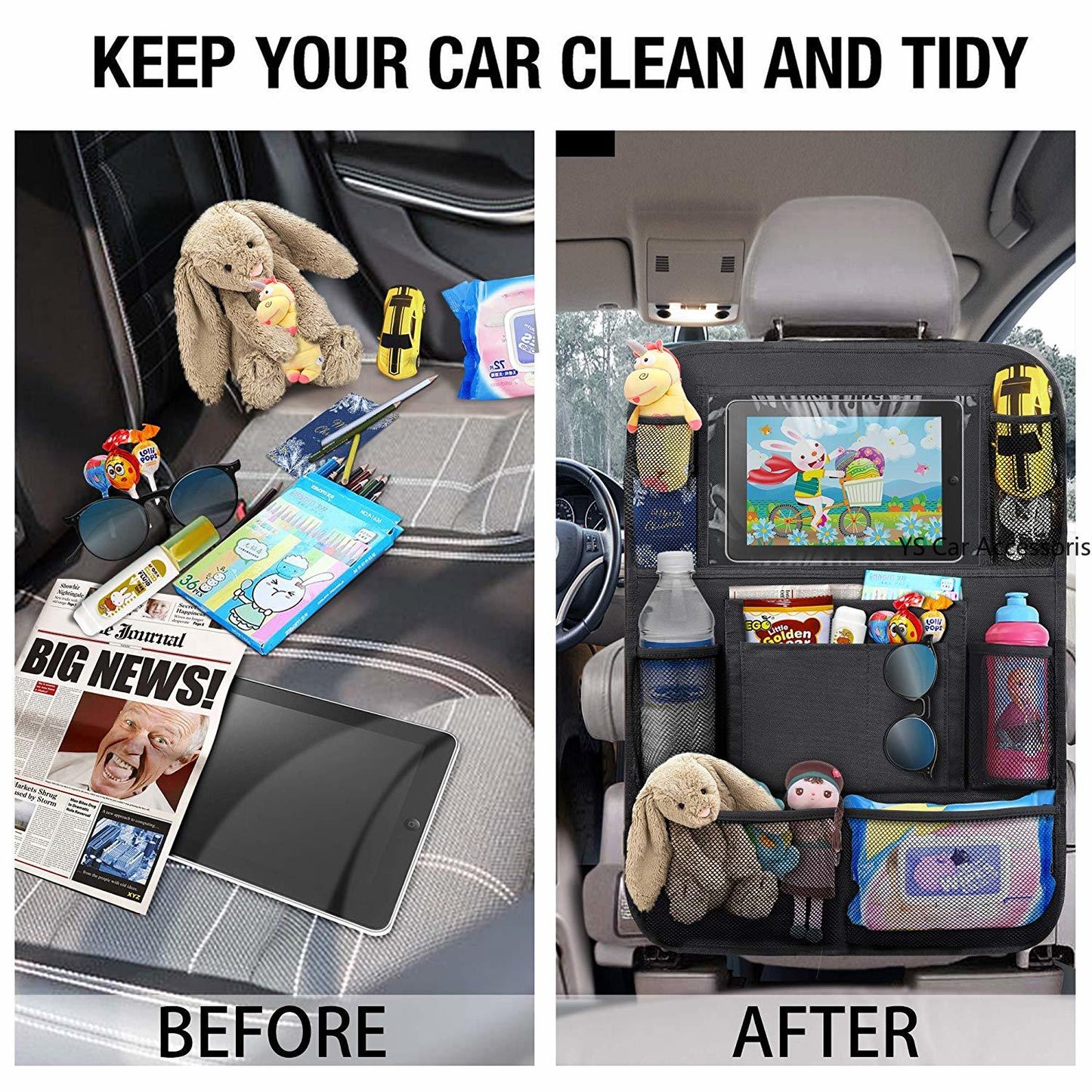 Children's Kids Car Back Seat Hanging Organizer