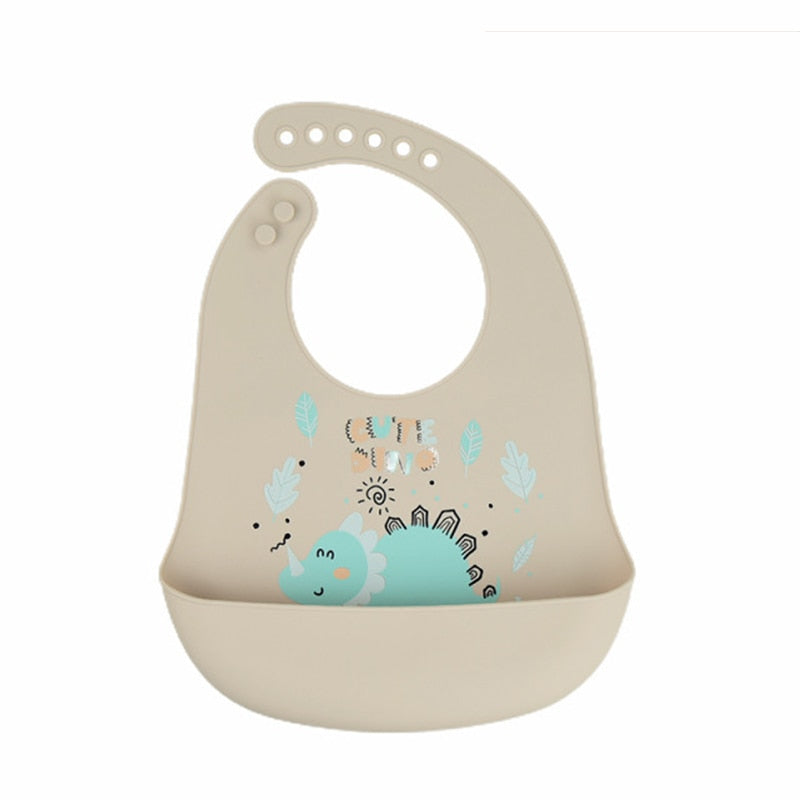 Baby Silicone waterproof food Bib - Various Designs