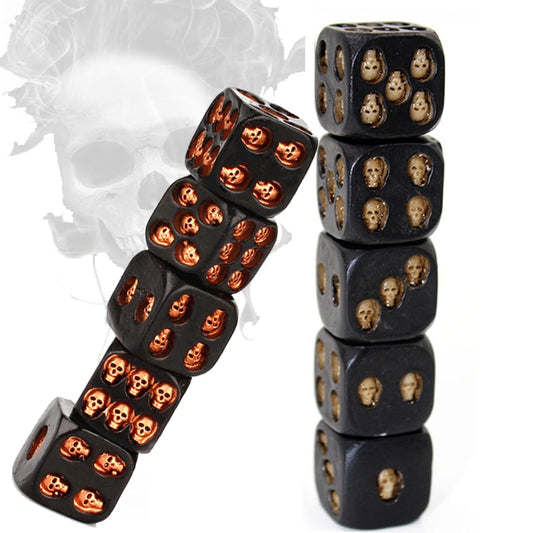 Resin Skull Game Dice - 5pcs a Set - 3 Styles