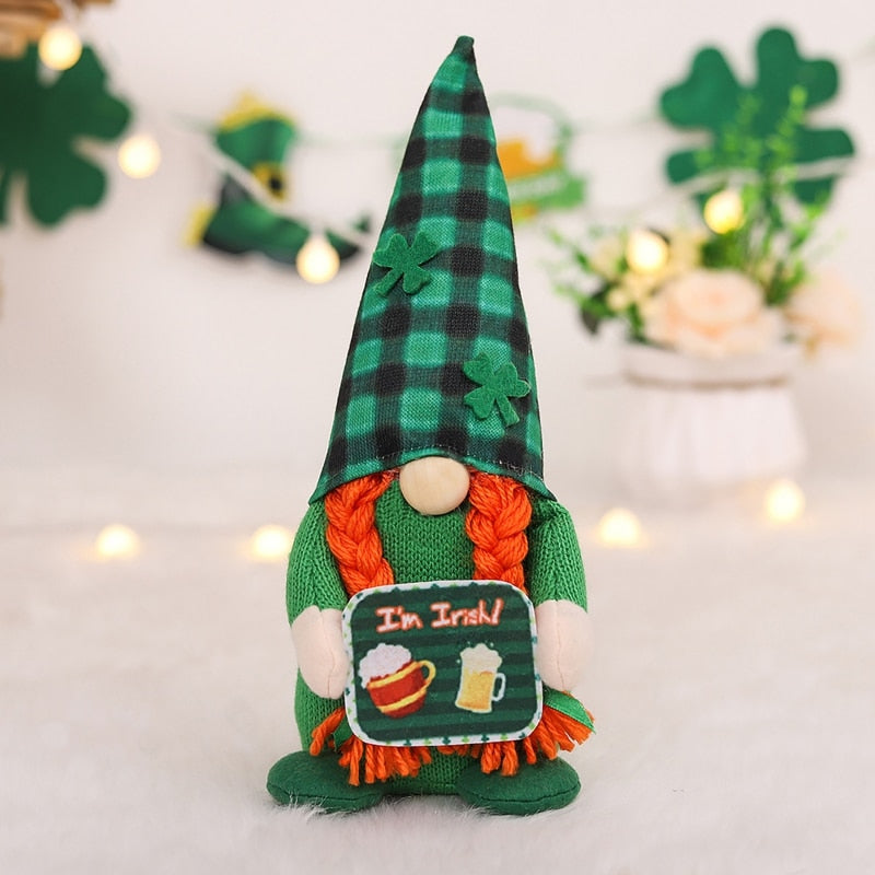 St Patrick's Day Irish Plush Gnome - Various Designs