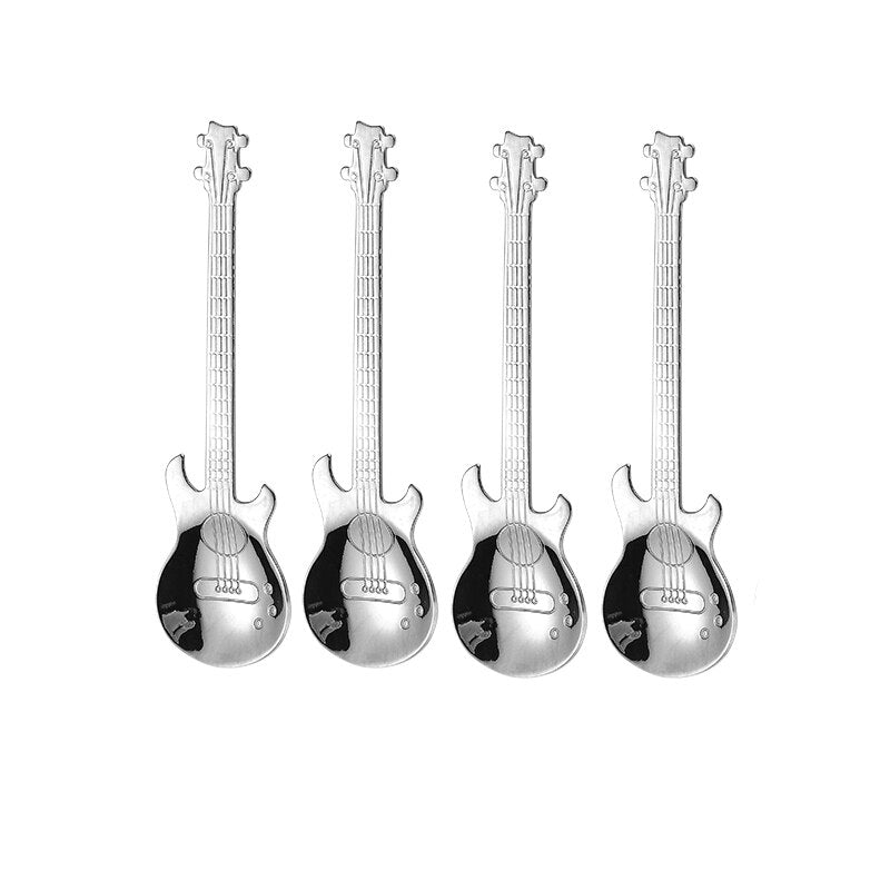 Stainless Steel Guitar Spoons - 4pcs a Set - Various Colours