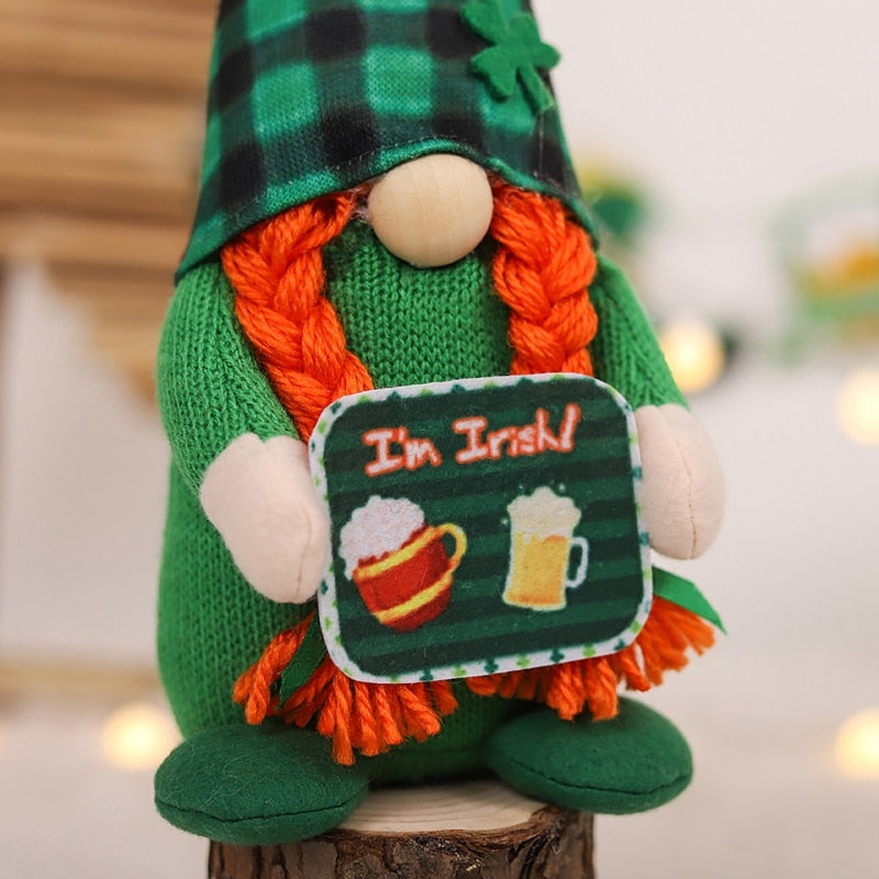 St Patrick's Day Irish Plush Gnome - Various Designs