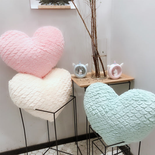 Heart Shaped Fleece Seat Sofa Cushion / Pillow - Various Colours