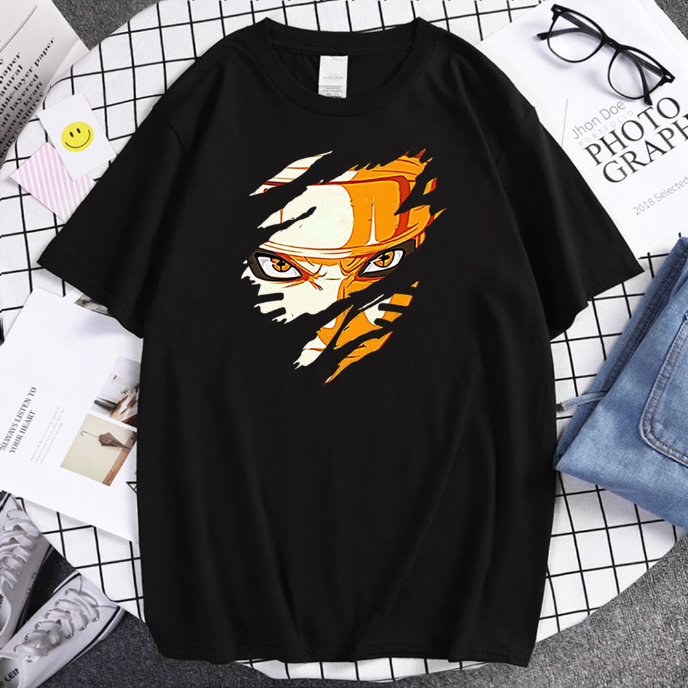 Anime Ripped Design T Shirt - Various Designs & Colours